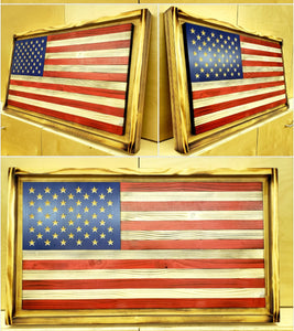"Old Glory" Traditional Wooden American Flags
