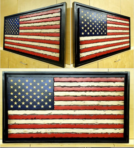 "The Grind" Wooden American Flags