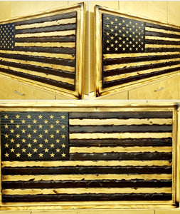 "The Grind" Wooden American Flags