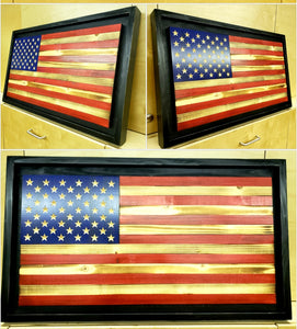 "Old Glory" Traditional Wooden American Flags